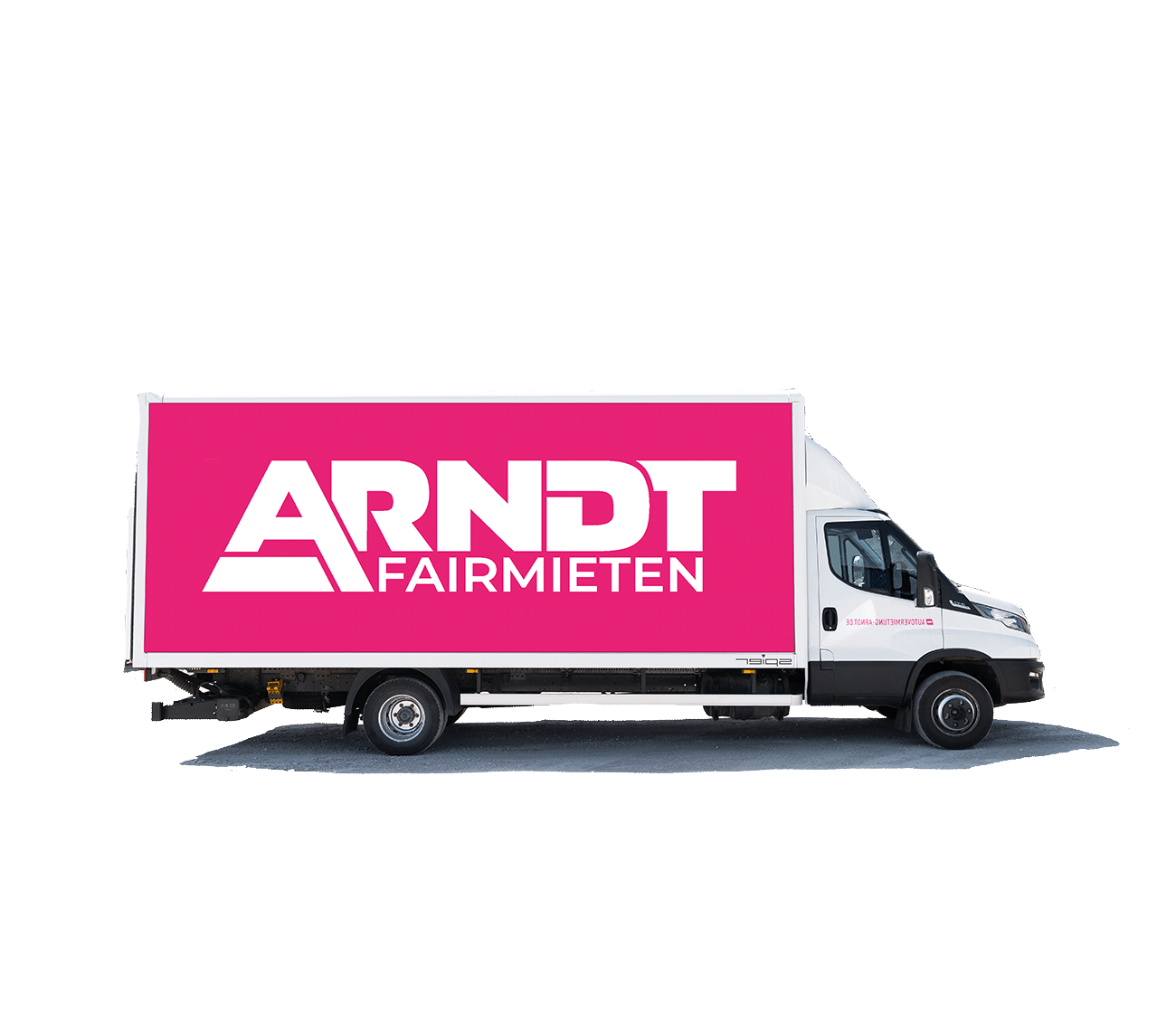 Iveco Daily 7,2t zur Miete - 7,2 Tonner mit Koffer und Hebebühne | bei LKW-Vermietung Arndt
