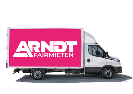 Mercedes Sprinter Koffer mit Arndt-Logo | mieten bei Autovermietung Arndt in Düsseldorf