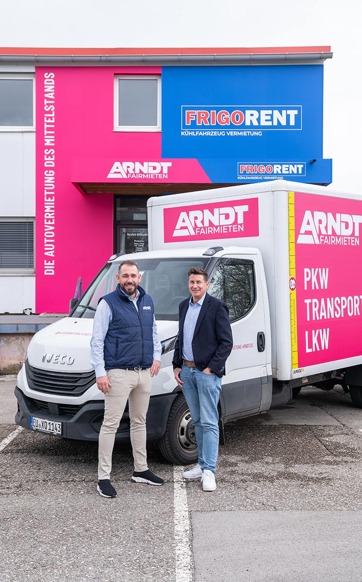 Abhol-Station für Miet-Transporter bei der Autovermietung Arndt in München Freimann-Schwabing 